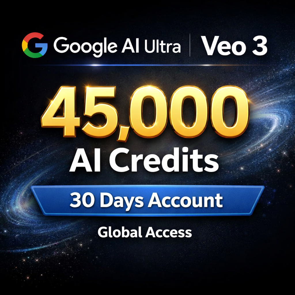 Google AI Ultra | Veo 3 | 45,000 AI Credits 30 Days Account (Global)